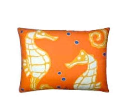 Orange Sea Outdoor Pillows