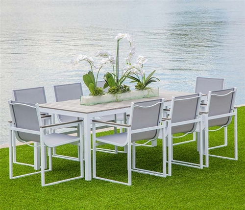 Anacapri Modern Outdoor Dining Set - Seats 9