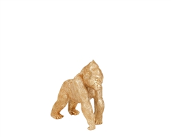 Home decor Polyresin Gorilla Gold sculpture 10"H