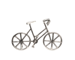 9" Metal Bicycle Silver