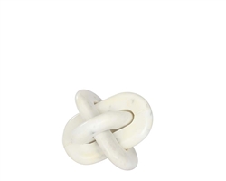Marble Knot Decor White 6"