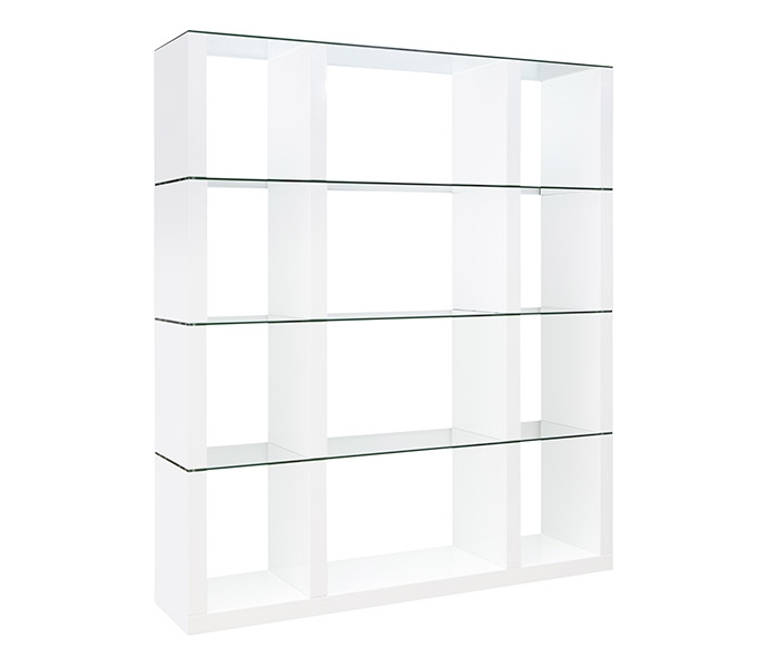 Lucca Modern Standing Unit White Lacquer