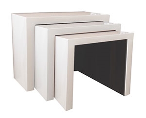 Cilento Modern Nesting Table Large in White