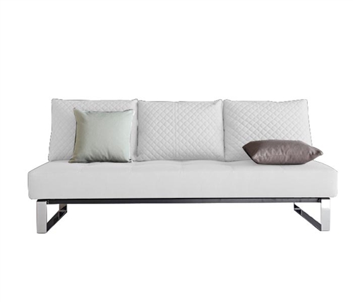 Cassius Modern Sofa Bed in White Leatherette