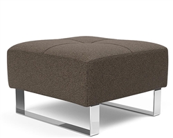 Deluxe Excess Modern Ottoman Dark Taupe