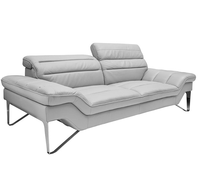 Milano Modern Sofa in Grey Leather