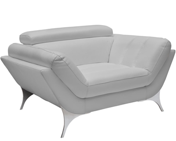 Napoli Modern Chair  in Grey Leather