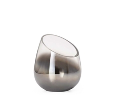 Smoke Mirror Cone Vase Candle Holder  - Angled