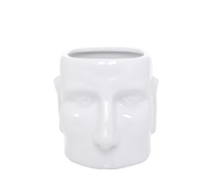 Face White Modern Vase - Small