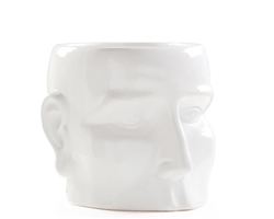 Face White Modern Vase - Large