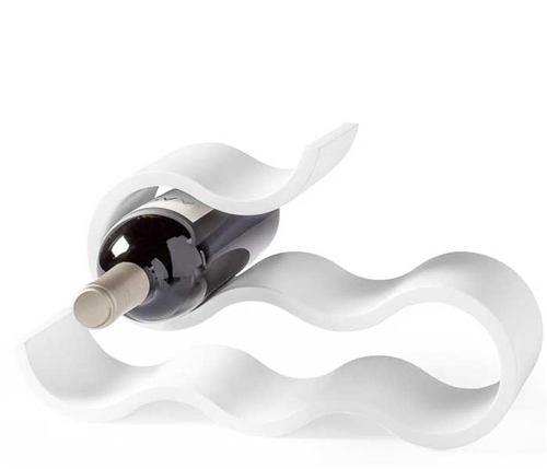 Swirl Modern Bottle Wine Rack - WHITE