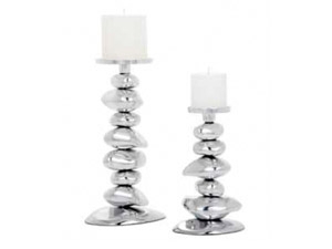 Aluminum Rock Candle Holder