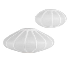 Sand Dollar Modern Glass Vase Set of Two- White