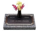 Bronze Memorial Marker With Dynasty Serenity Design