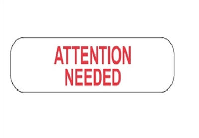 Attention Needed Label 17571