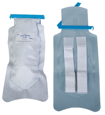 Medline NON4460 Refillable Clamp-Close Hook & Loop Ice Bags, 6.5"X14"