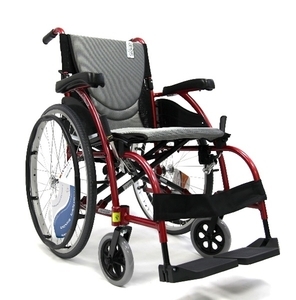 27 lbs Ultralightweight Wheelchair K0004 -18x17 Red frame