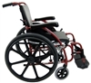 Karman S-Ergo 115 18" seat Ultra Lightweight Ergonomic Wheelchair with Swing Away Footrest and Mag Wheels in Red-1 each
