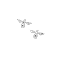 Silver Little Bee Earrings