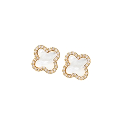 Pearl Clover Studs