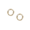 Gold Crystal Circle Earrings