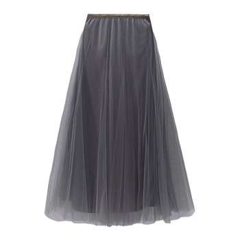 Grey Tulle Layer Skirt