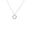 Silver Crystal Circle Necklace