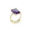 Purple Faceted Gem Ring