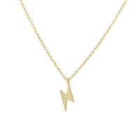 Gold Lightning Strike Necklace