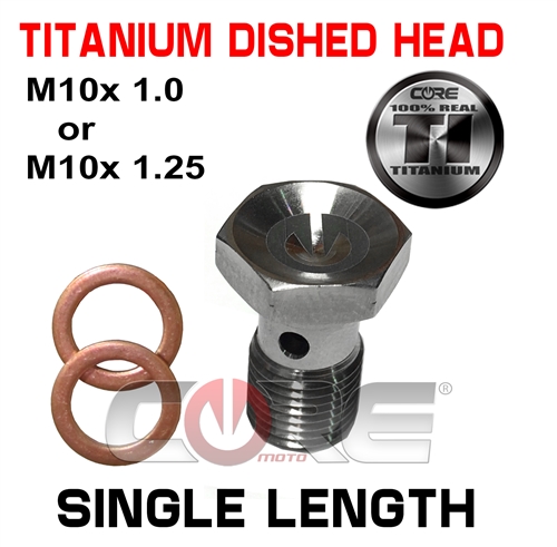 Core Moto Titanium dished head Single length bolt