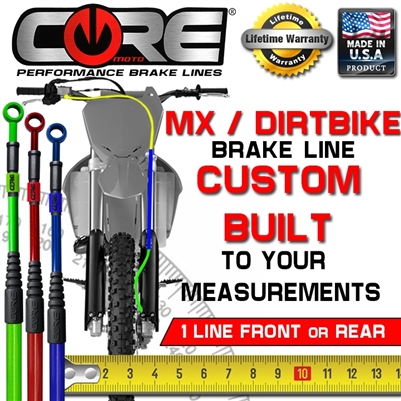 OFF-ROAD 1 LINE FRONT or REAR CUSTOM BUILT  BRAKE LINE TO CUSTOMER MEASUREMENTS (1 Line )