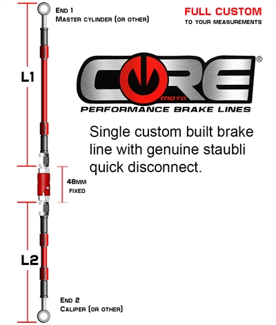 Single custom line with staubli quick disconnect