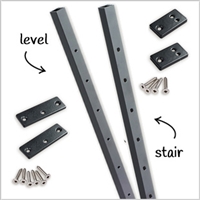 Level Railing Intermediate Pickets Black