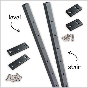 Stair Railing Intermediate Pickets Black