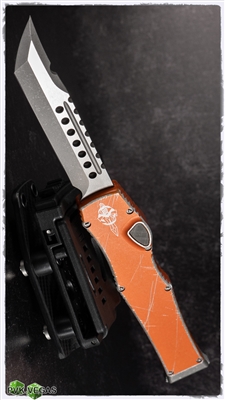 Microtech HALO 6 Hellhound Distressed Orange SW Blade