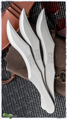 Boker Magnum John Bailey Mini Bo-Kri Throwing Knife Set, Leather Sheath