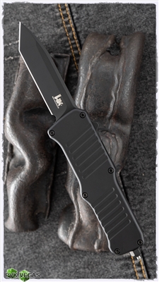 HK Mini Incursion OTF Automatic Tanto, Black Aluminum, 3" Black 154CM, 54046