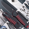 H&K Knives Ballista XL AUTO ABLE Lock CPM-S30V Black Drop Point Blade, Red and Black Chromacut G10 Handles, Built By Hogue