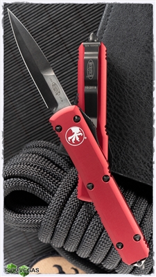 Microtech Ultratech Bayonet 120-1DLCTRD Red Handle DLC Blade & Hardware