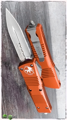 Microtech Combat Troodon D/E 142-4OR Satin  blade Orange Handle