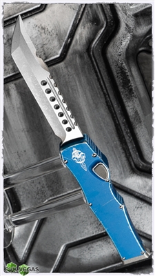Microtech HALO 6 Hellhound Distressed Blue SW Blade