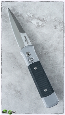 Protech Godson Auto 700 Gray Handle - G10 Inlay - Satin Blade