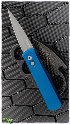 Protech Godson Auto 720 Beadblast Blade Blue Handle