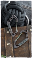 Custom Zieba Molon Labe Carabiner Green & Bronze