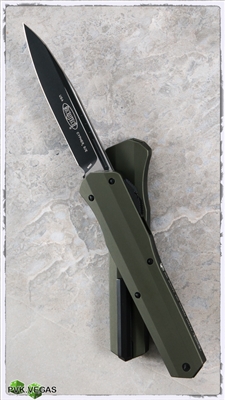 Microtech Cypher S/E 241S-1OD Black Blade Smooth Body OD Green
