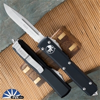 Microtech Ultratech S/E 121-5 Satin Serrated Blade Black Handle