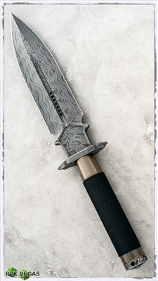 Marfione Custom Interceptor Dagger Damascus  SN#001