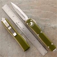 Microtech Ultratech 122-10OD Stonewash Blade Green Handle