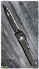 Microtech Ultratech 122-3T Double Edge Black Full Serrated Blade, Black Handle Tactical