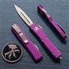 Microtech Ultratech 122-4VI Double Edge Satin Blade, Violet Handle